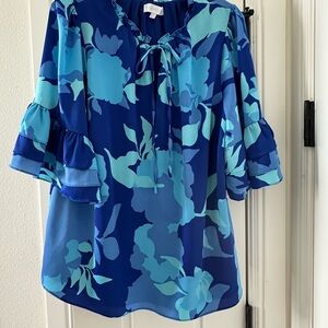 Sugar lips Floral Blue Women's Top